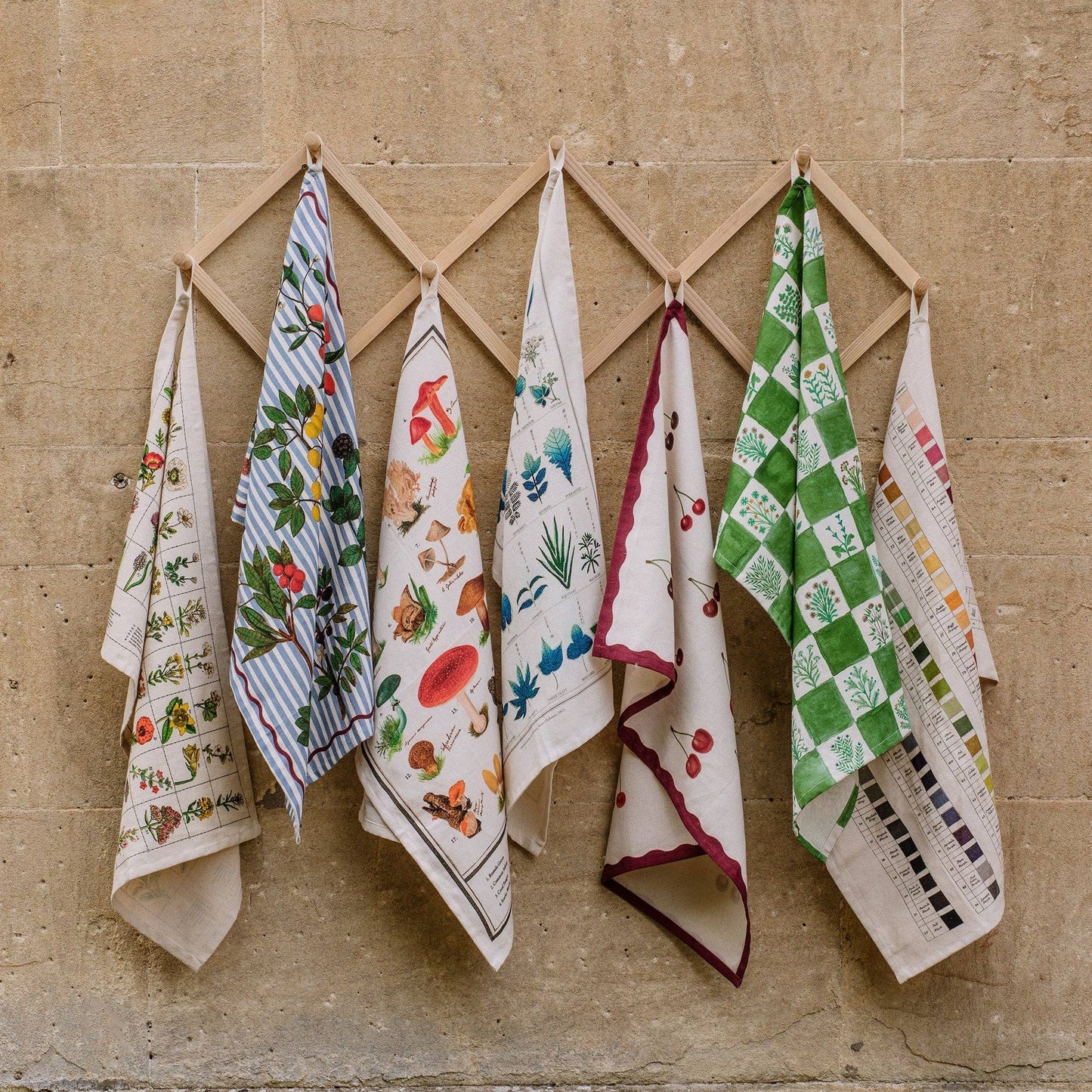 Organic Cotton Tea Towel, Colour Hexagon