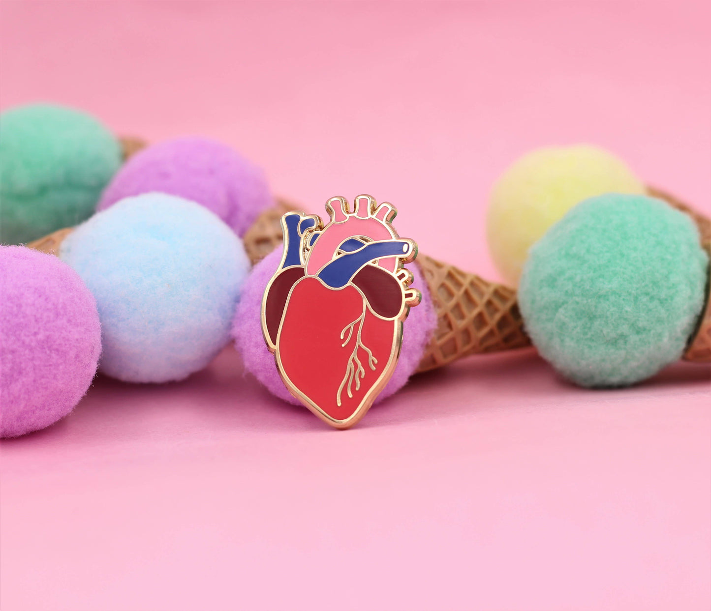 Anatomical Heart Enamel Pin