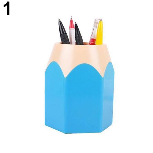 Pencil Shaped Make Up Brush Pen Holder Pot Office Stationery Storage Organizer School Supplies for kids Pens Holder DropShipping