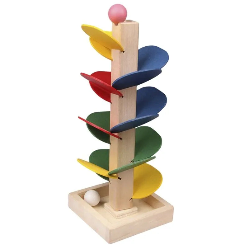 Wooden Rainbow Marble Run Tree