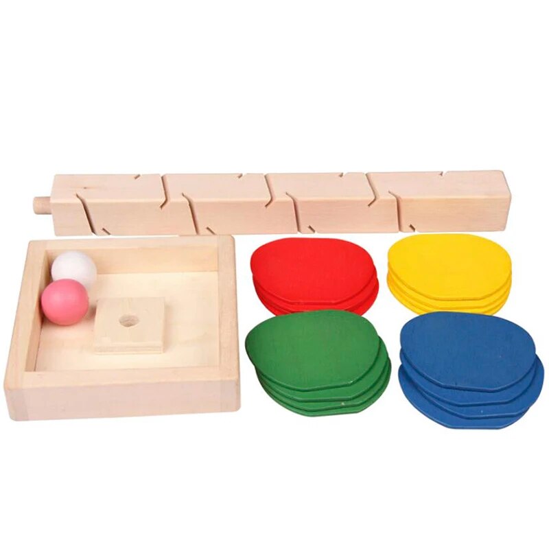 Wooden Rainbow Marble Run Tree