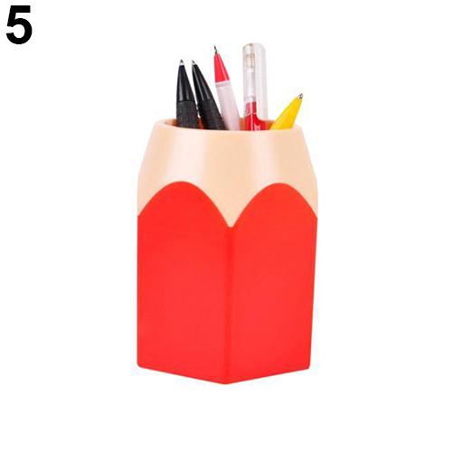 Pencil Shaped Make Up Brush Pen Holder Pot Office Stationery Storage Organizer School Supplies for kids Pens Holder DropShipping