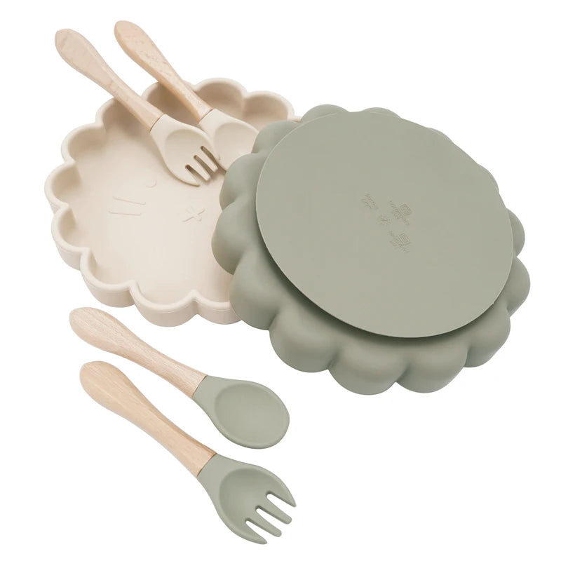 Scalloped Baby Feeding Set