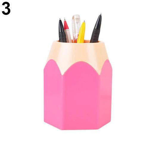 Pencil Shaped Make Up Brush Pen Holder Pot Office Stationery Storage Organizer School Supplies for kids Pens Holder DropShipping