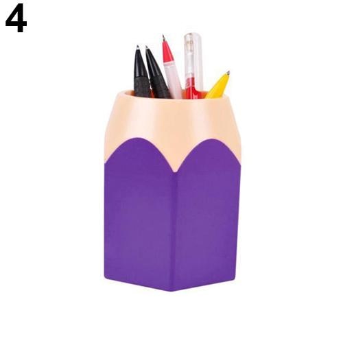 Pencil Shaped Make Up Brush Pen Holder Pot Office Stationery Storage Organizer School Supplies for kids Pens Holder DropShipping