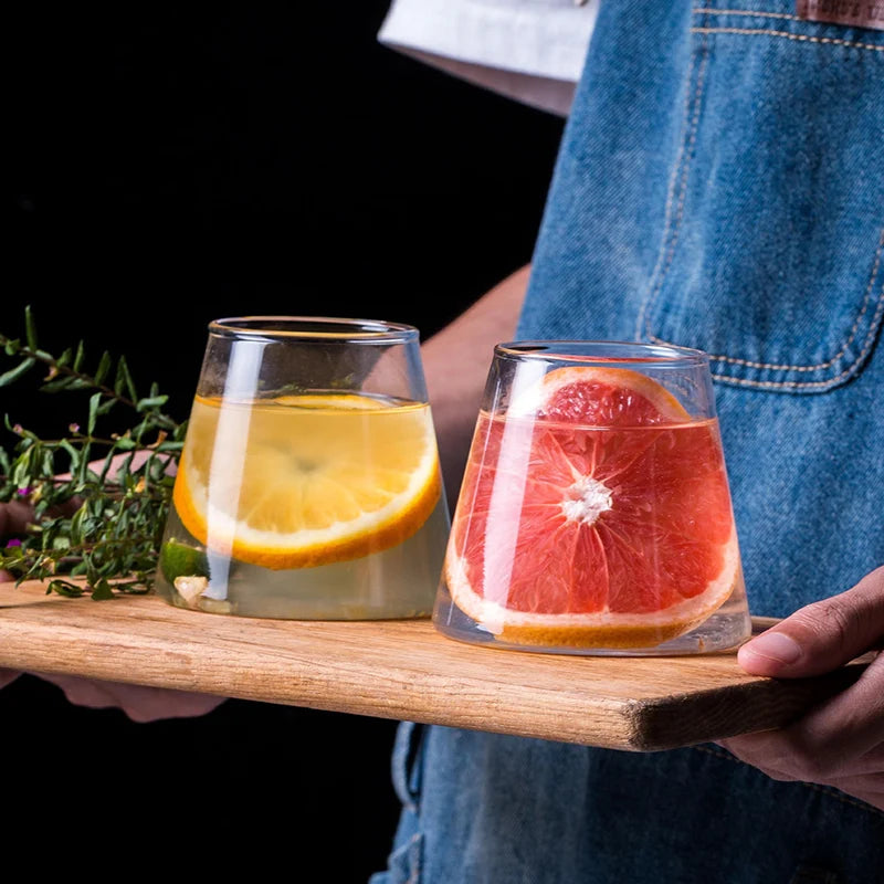 Modern Wedge Shaped Bar Glassware