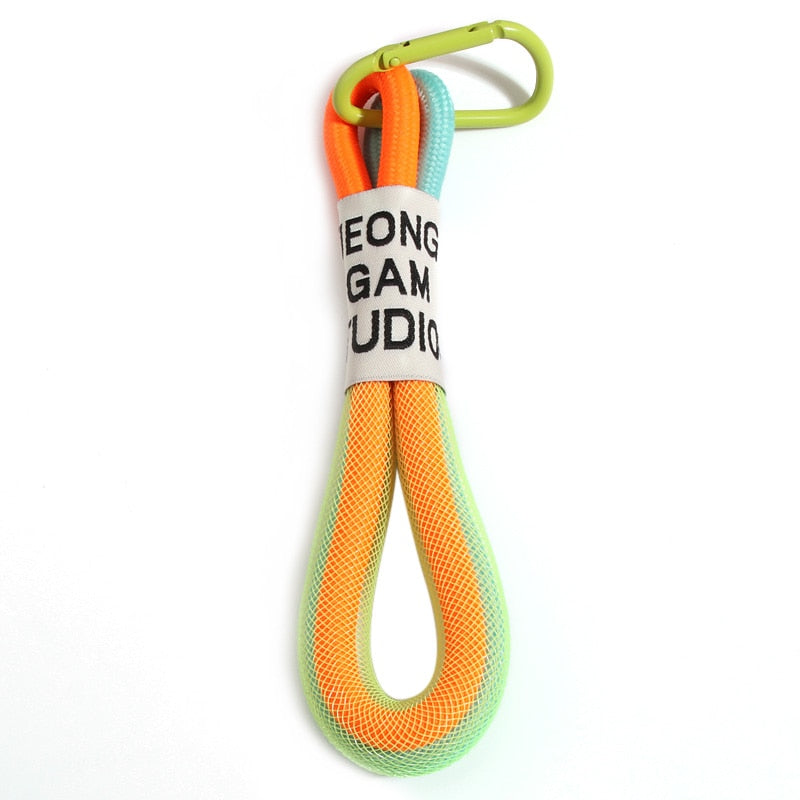 Iridescent Rope Keychain Carabiner