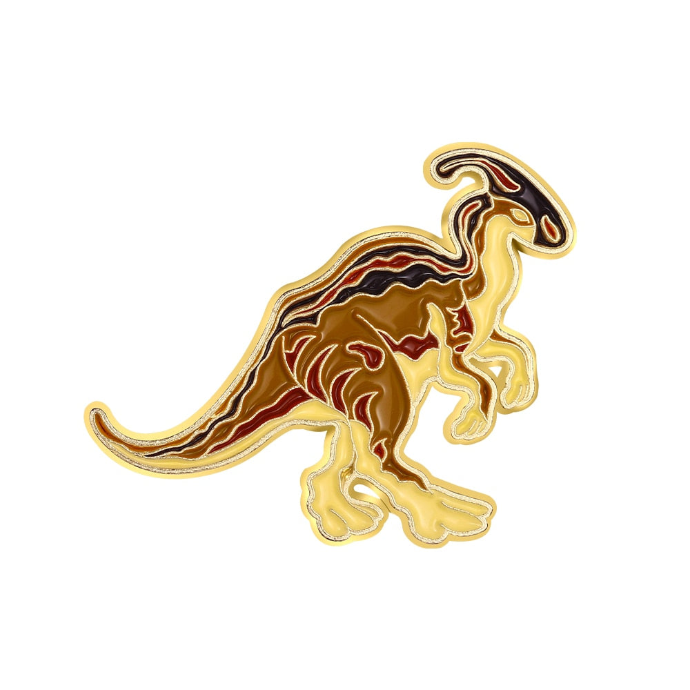 Fun and Colorful Metal Dinosaur Pins