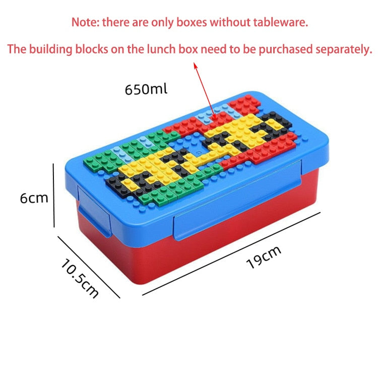 Colorful Building Block Lunch Box