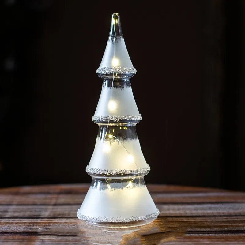 Delicate Glass Illuminated Trees