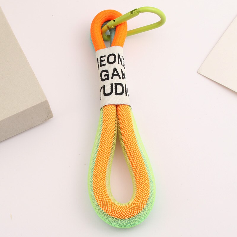 Iridescent Rope Keychain Carabiner