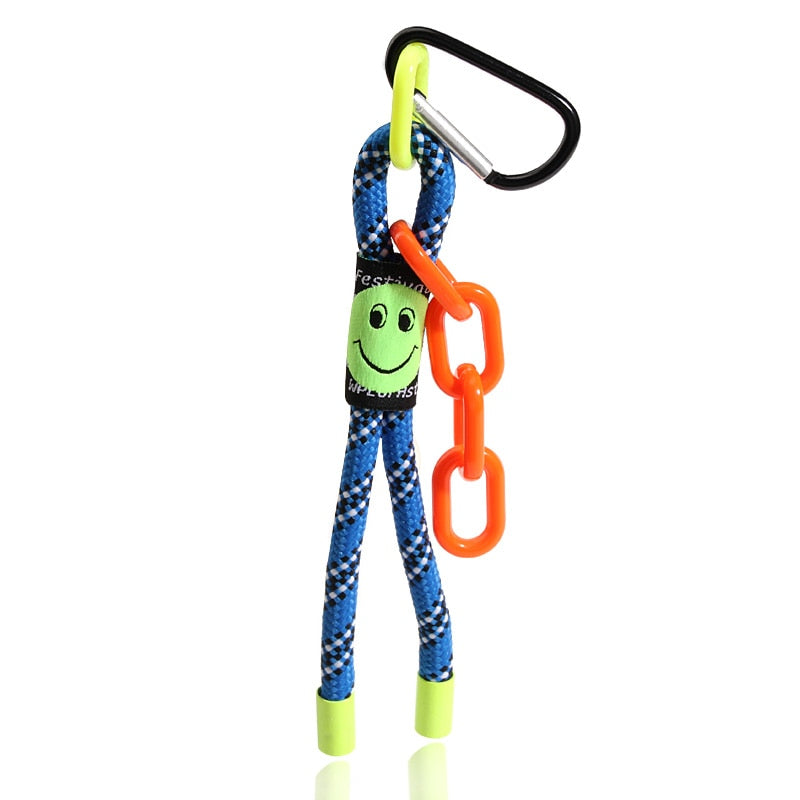 Iridescent Rope Keychain Carabiner