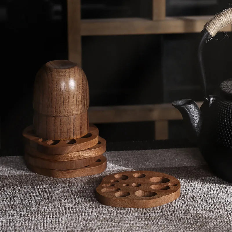 Lotus Root Wooden Coasters