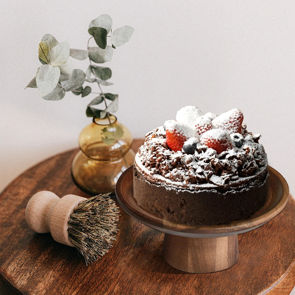 Modern Acacia Wood Cake Stand