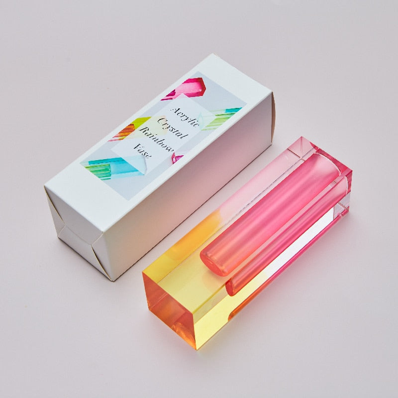 Modern Rainbow Pillar Vases