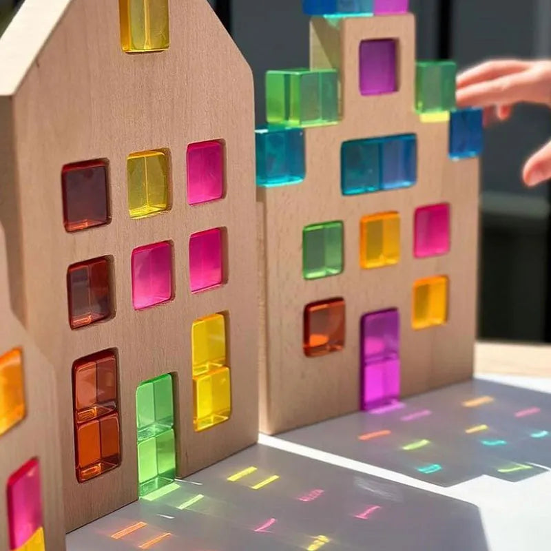 Dutch Wood Houses Lucite Building Set