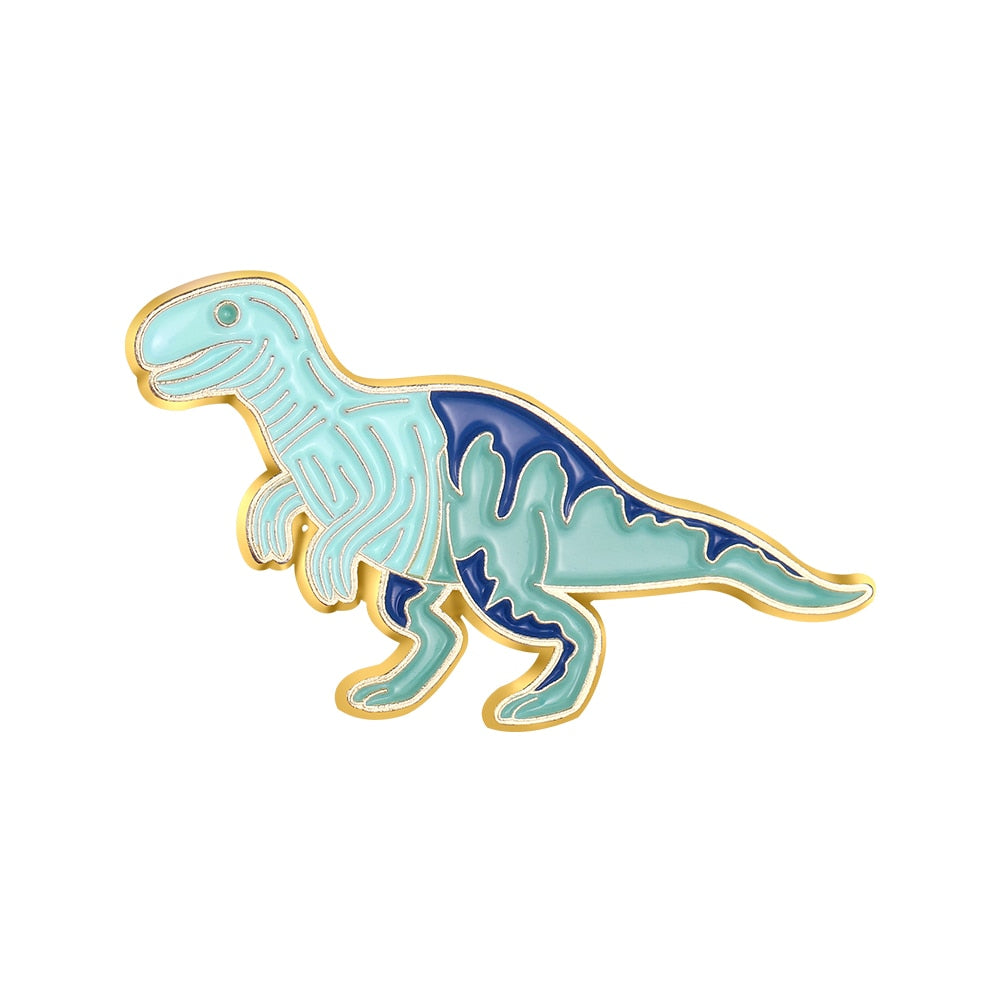 Fun and Colorful Metal Dinosaur Pins