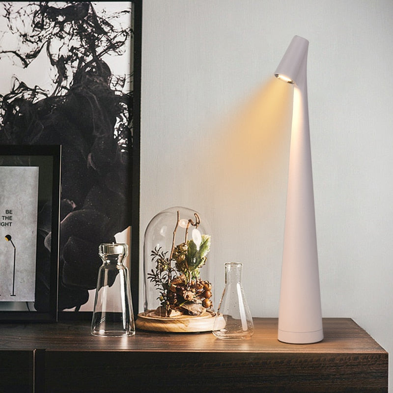Modern African Style Cordless Table Lamp with Touch Dimming