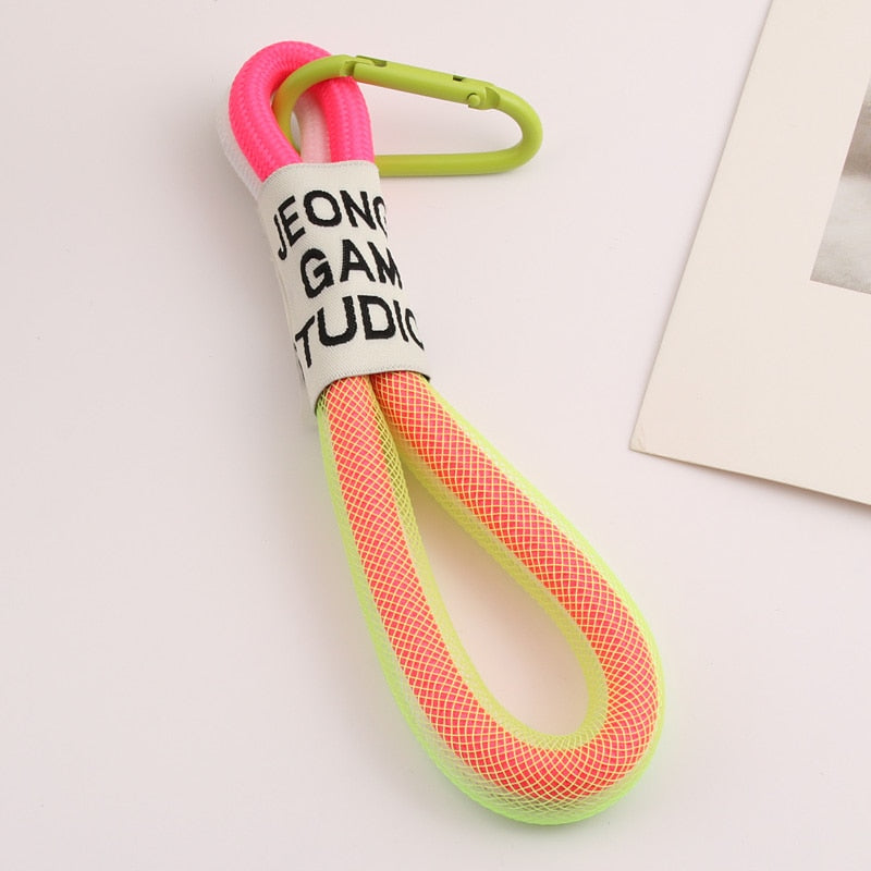 Iridescent Rope Keychain Carabiner