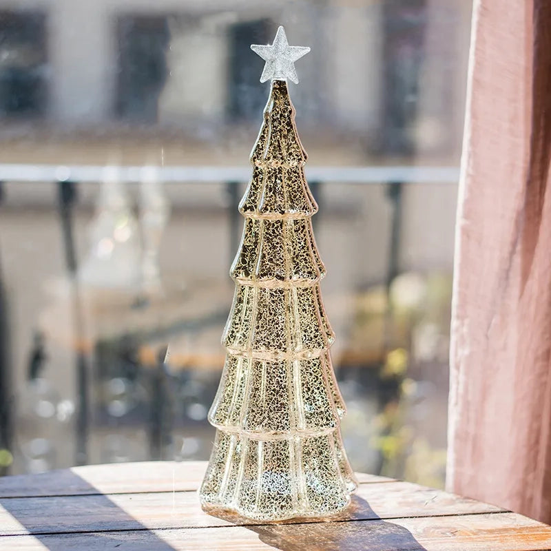 Delicate Glass Illuminated Trees