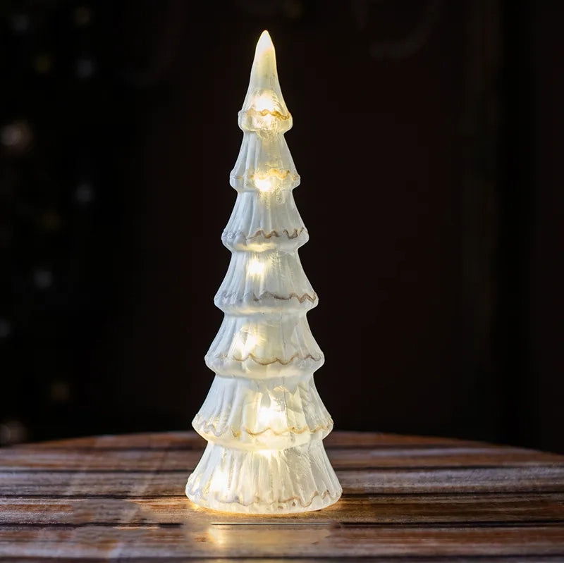 Delicate Glass Illuminated Trees