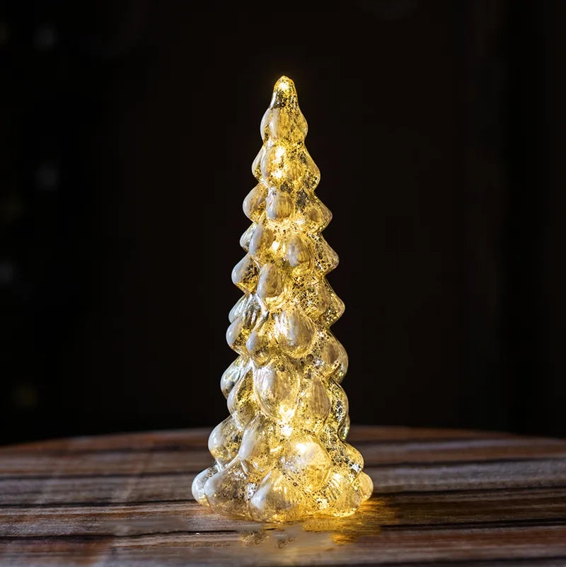 Delicate Glass Illuminated Trees