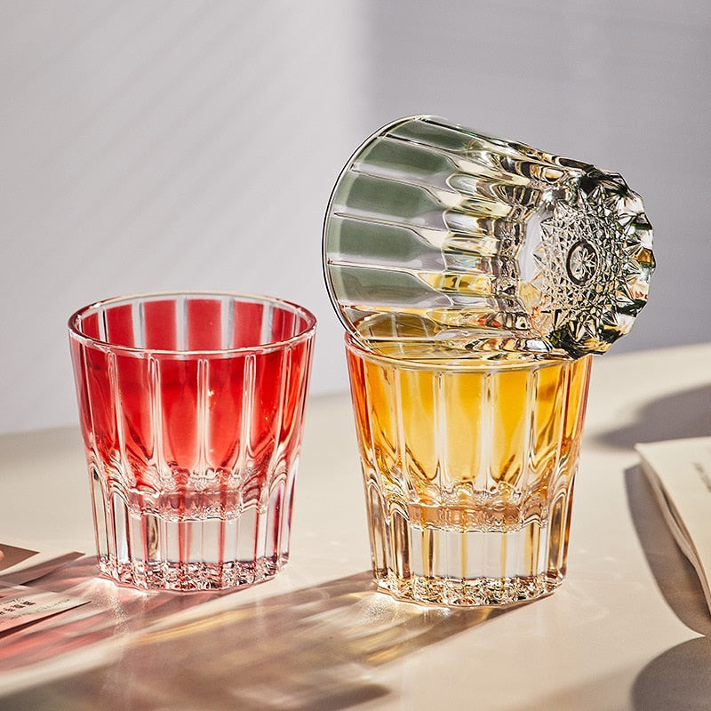 Old-Fashioned Colorful Cocktail Glasses