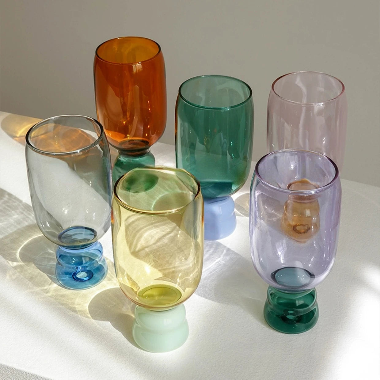 Handmade Funky Two-Color Goblets
