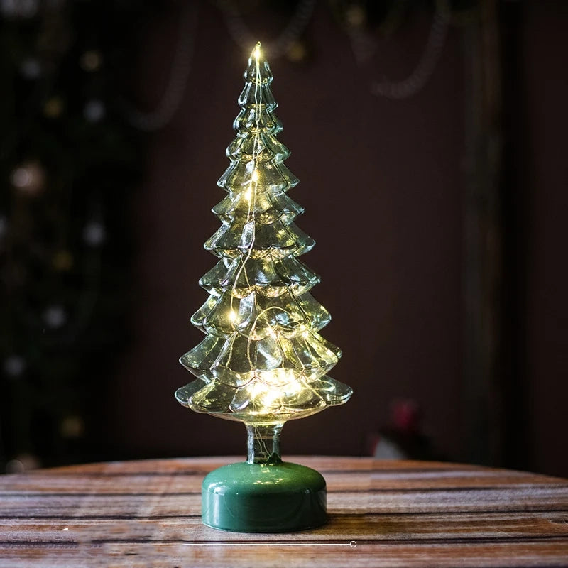Delicate Glass Illuminated Trees