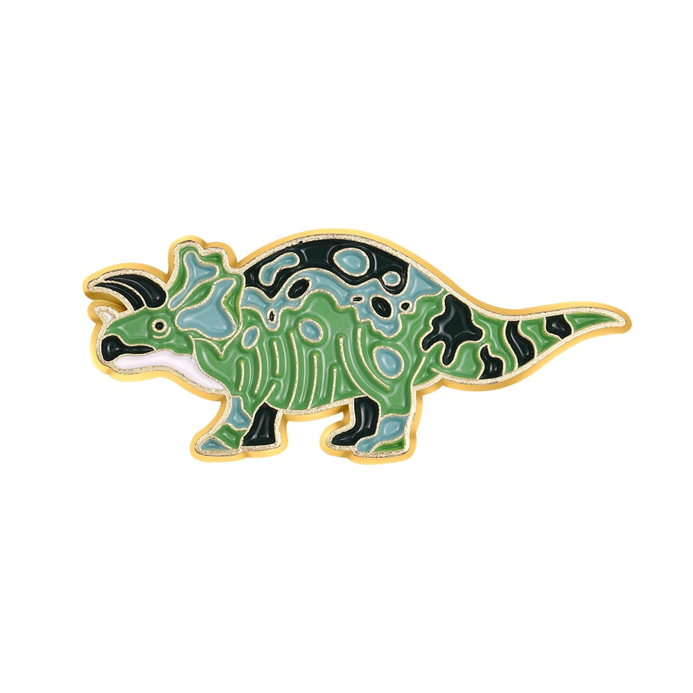 Fun and Colorful Metal Dinosaur Pins