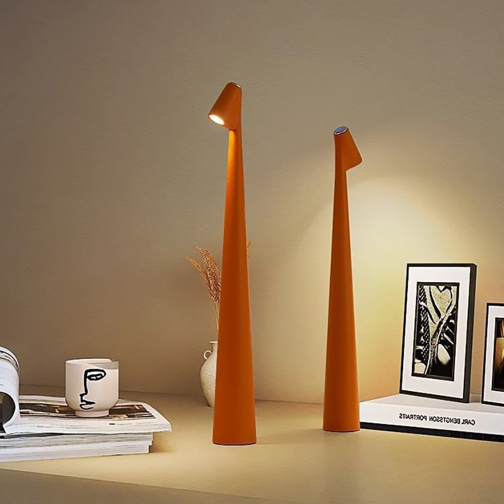 Modern African Style Cordless Table Lamp with Touch Dimming