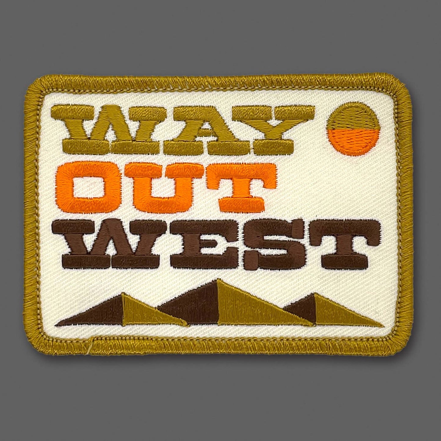 DDC-139 Way Out West embroidered souvenir patch by Draplin Design Co.