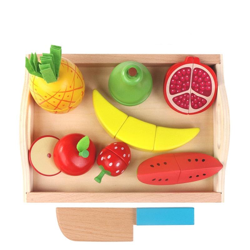 Magnetic Wooden Fruits and Vegetables for Children's Playtime
