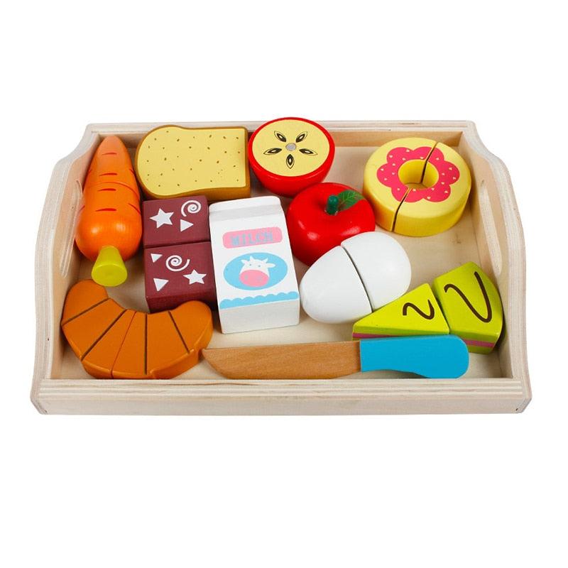 Magnetic Wooden Fruits and Vegetables for Children's Playtime