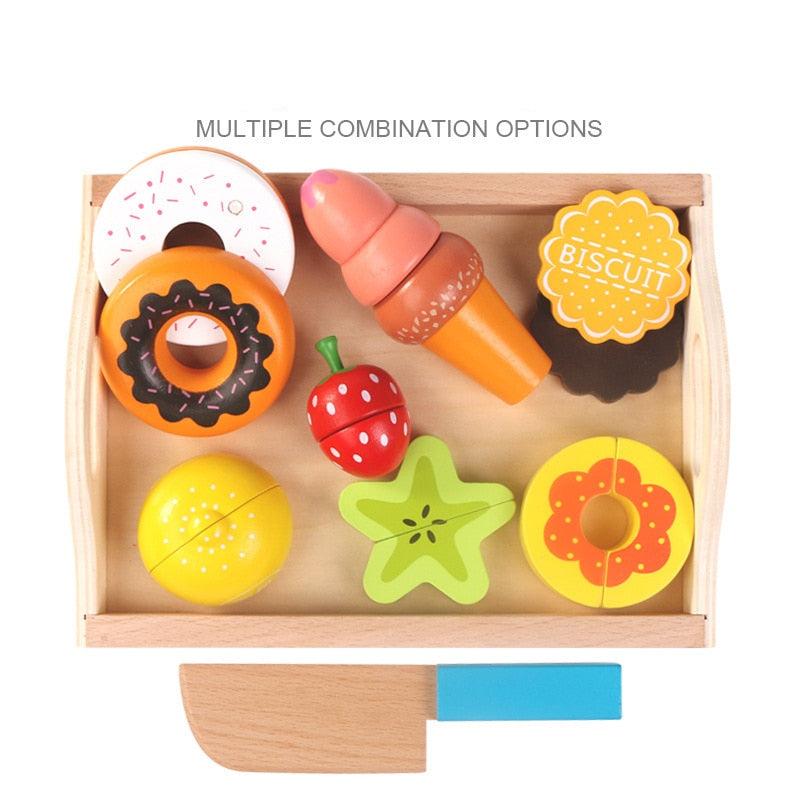 Magnetic Wooden Fruits and Vegetables for Children's Playtime