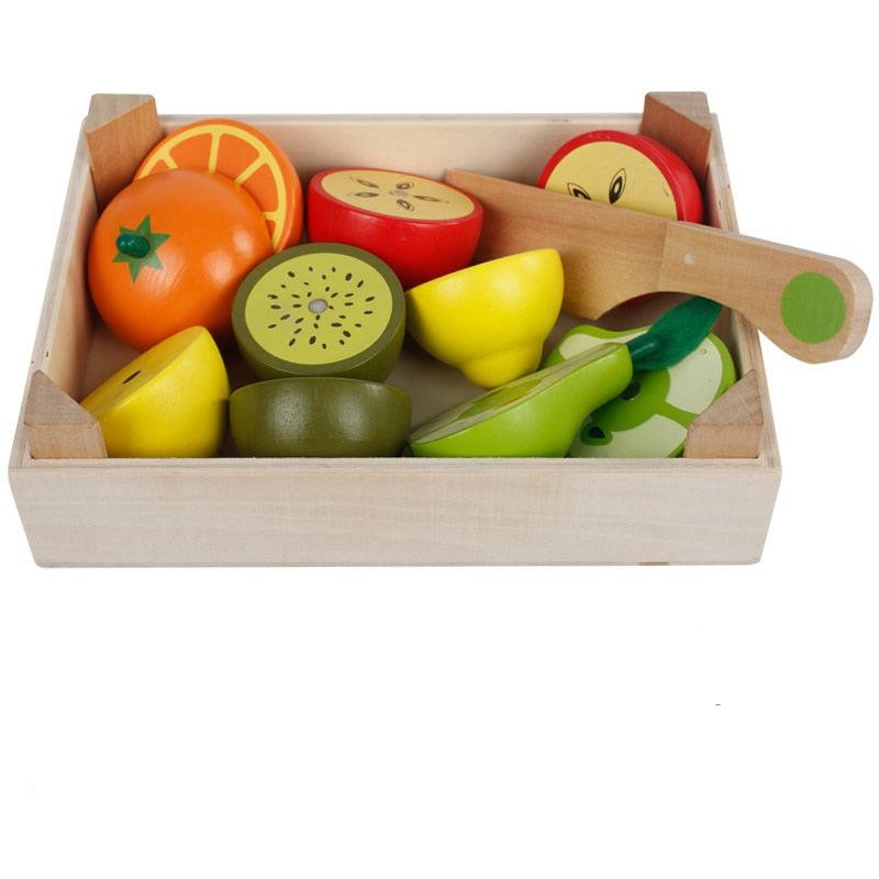 Magnetic Wooden Fruits and Vegetables for Children's Playtime