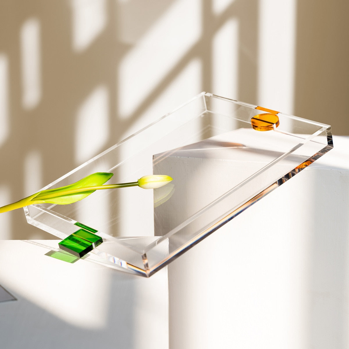 Color Block Acrylic Serving Tray