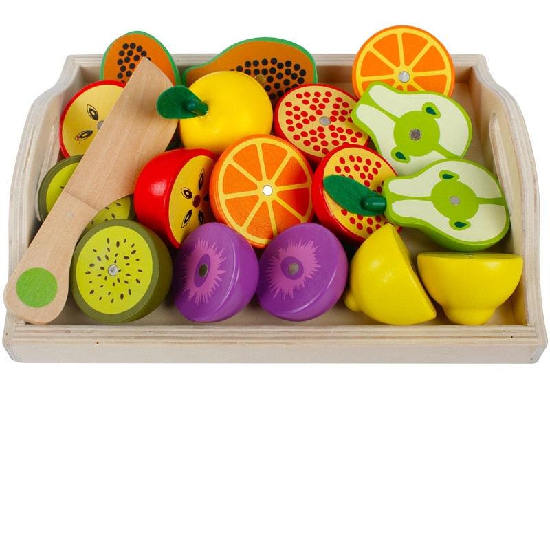 Magnetic Wooden Fruits and Vegetables for Children's Playtime