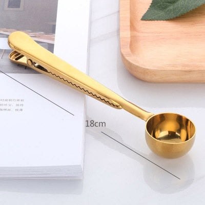Sleek Coffee Scoop & Bag Clip