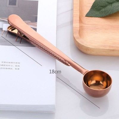 Sleek Coffee Scoop & Bag Clip
