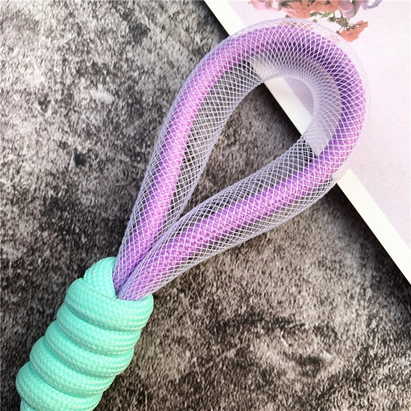 Fluorescent Braided Lanyard with Carabiner