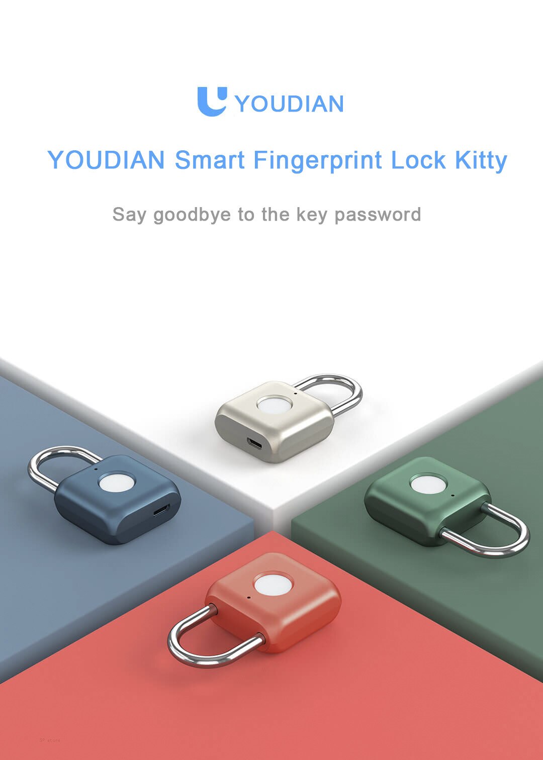 USB Waterproof Electronic Fingerprint Safety Padlock