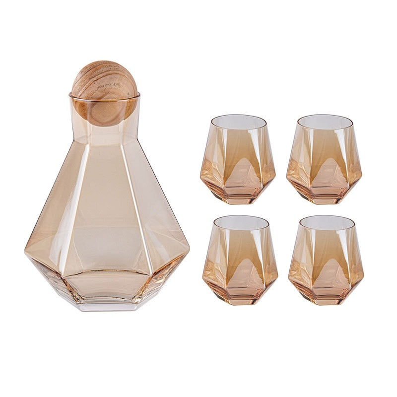 Geometric Decanter & Glass Set