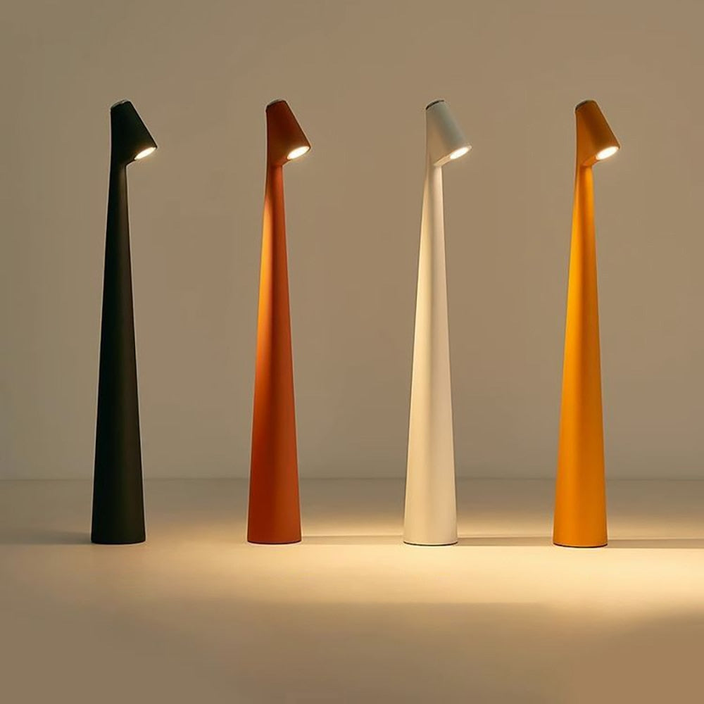 Modern African Style Cordless Table Lamp with Touch Dimming