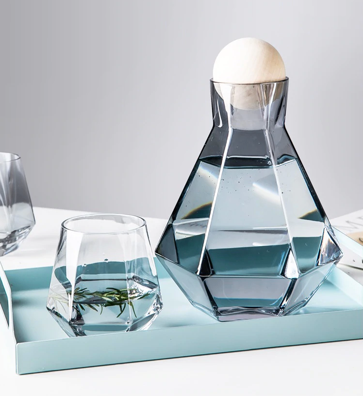Geometric Decanter & Glass Set