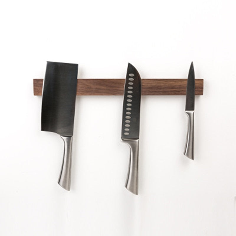 Magnetic Wooden Knife Holder