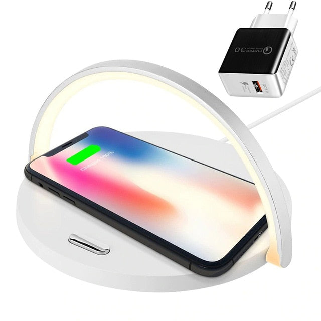 Fast Qi Wireless Charger Table Lamp