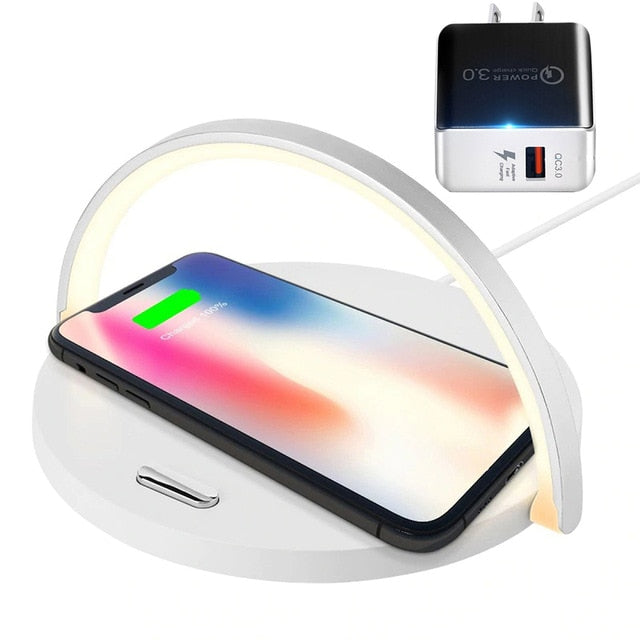 Fast Qi Wireless Charger Table Lamp