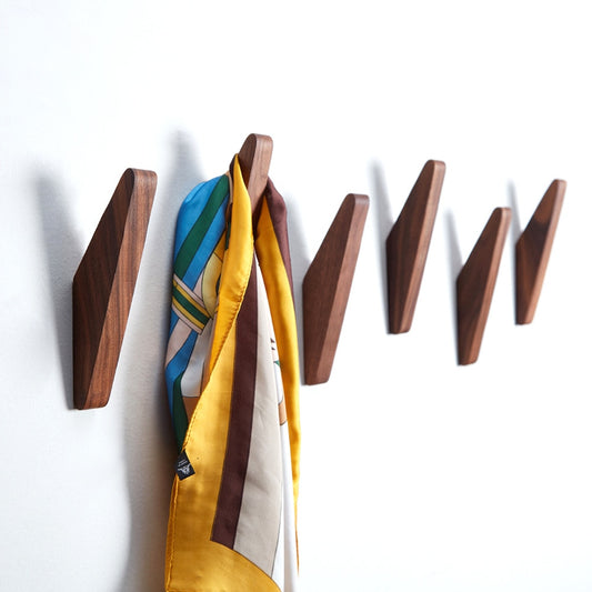 Angled Wood Wall Hooks