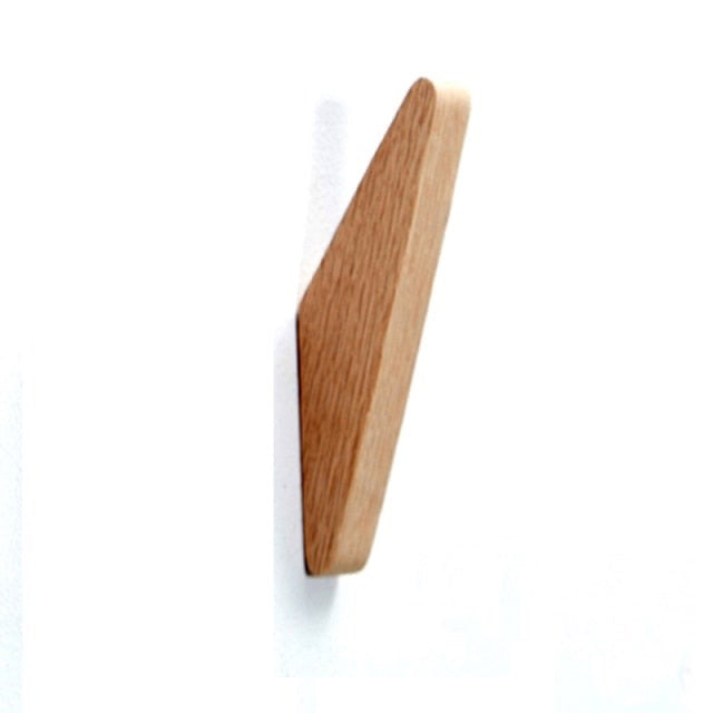 Angled Wood Wall Hooks